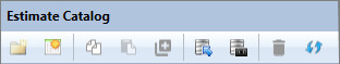 An image showing the Estimate Catalog toolbar