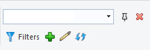 The Add, Edit, Delete, and Pin buttons for managing spreadsheet filters.